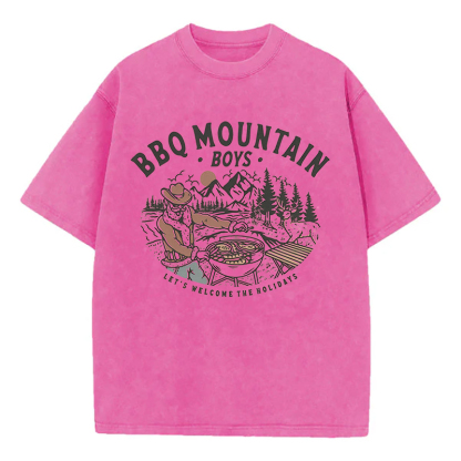 BBQ Mountain Boys Unisex Washed T-Shirt