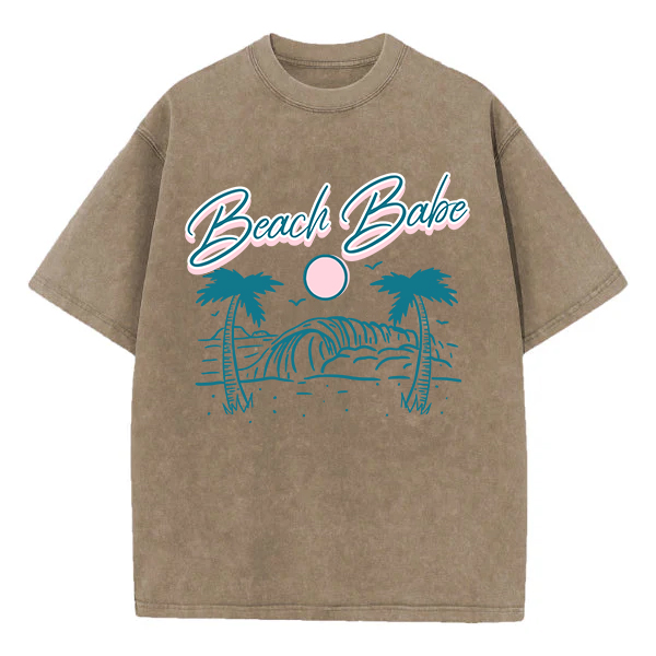 Washed T-Shirt | Beach Babe Unisex Fit Washed TEE