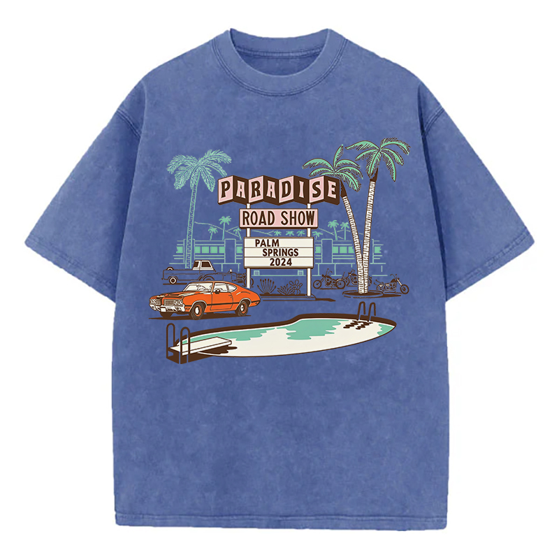 Washed T-Shirt | Paradise Road Show Unisex Fit Washed TEE