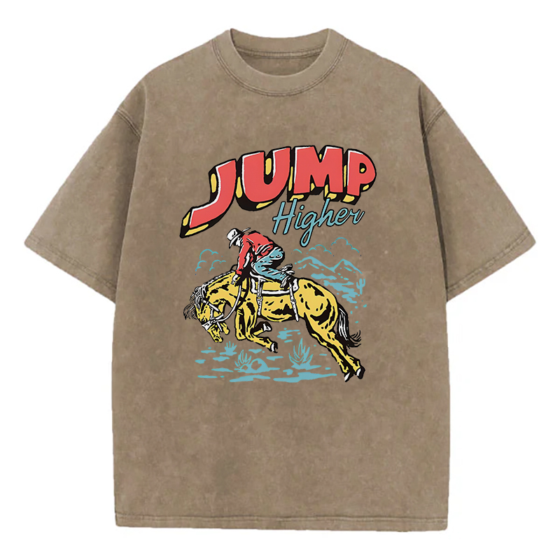 Jump Higher Unisex Washed T-Shirt