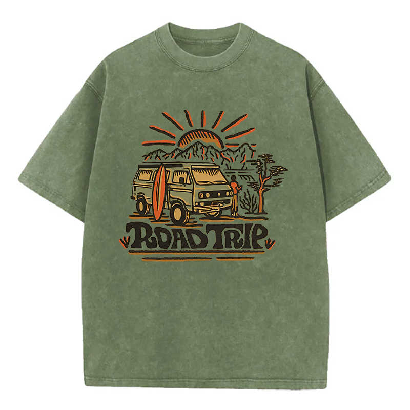 Road Trip Unisex Washed T-Shirt