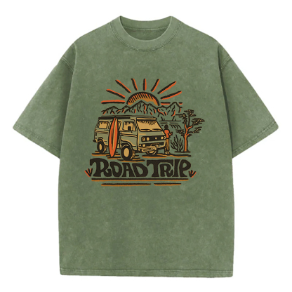 Road Trip Unisex Washed T-Shirt