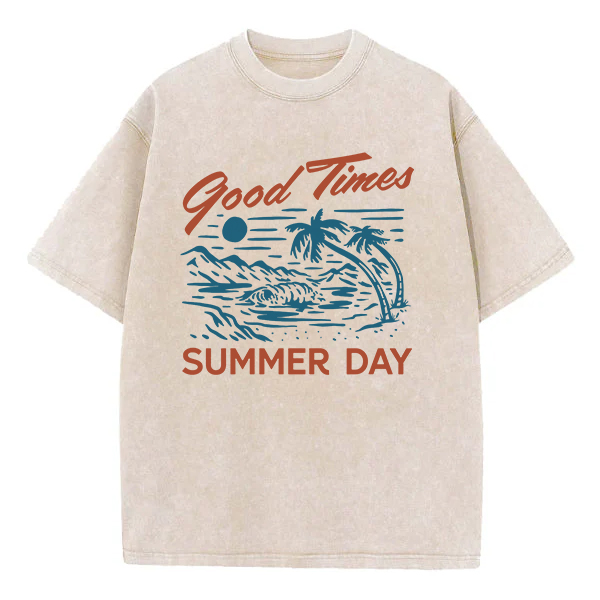 Washed T-Shirt | Good Time Summer Day Washed TEE