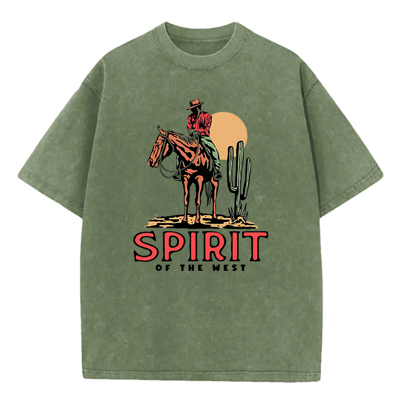 Spirit Of The West Unisex Washed T-Shirt