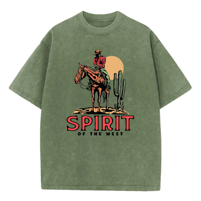 Spirit Of The West Unisex Washed T-Shirt