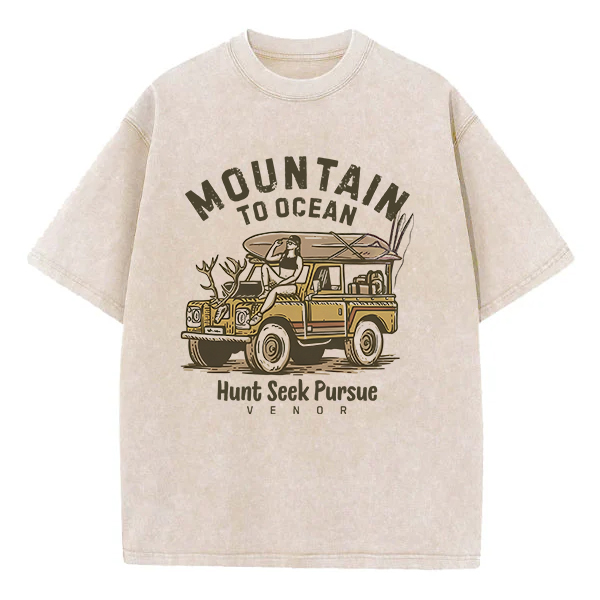 Washed T-Shirt | Mountain To Ocean Unisex Fit Washed TEE