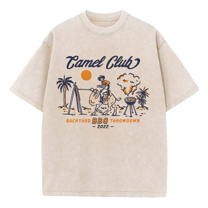 Camel Club Backyard BBQ Throwdown Unisex Washed T-Shirt