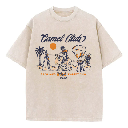 Camel Club Backyard BBQ Throwdown Unisex Washed T-Shirt