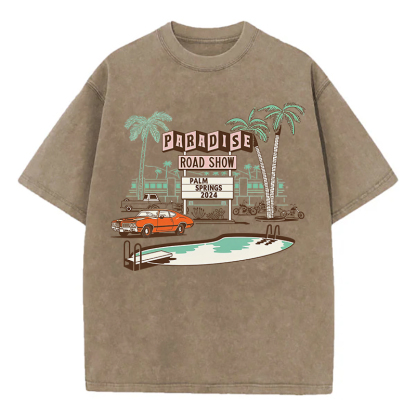 Washed T-Shirt | Paradise Road Show Unisex Fit Washed TEE