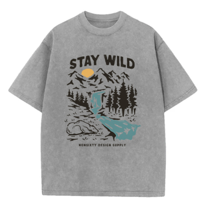 Washed T-Shirt | Stay Wild Washed TEE