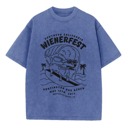 Washed T-Shirt | Southern California Wienerfest Unisex Fit Washed TEE