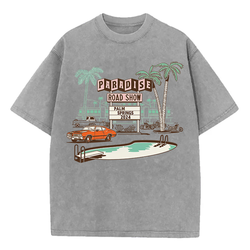 Washed T-Shirt | Paradise Road Show Unisex Fit Washed TEE