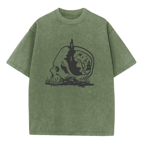 Washed T-Shirt | Wild Skull Washed TEE