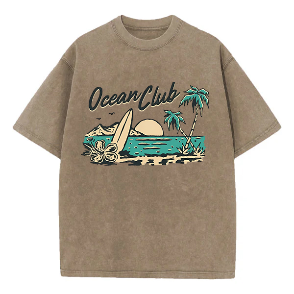 Washed T-Shirt | Ocean Club Unisex Fit Washed TEE