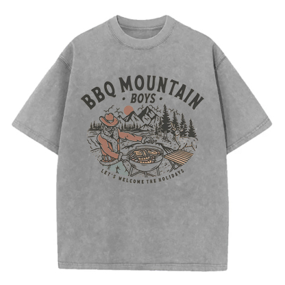 BBQ Mountain Boys Unisex Washed T-Shirt