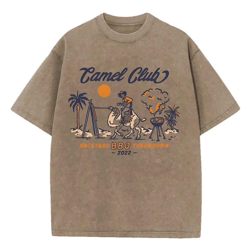 Camel Club Backyard BBQ Throwdown Unisex Washed T-Shirt