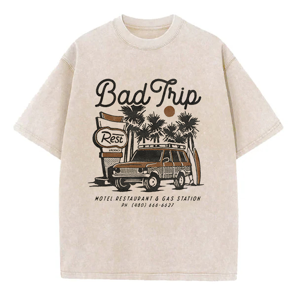 Washed T-Shirt | Bad Trip Unisex Fit Washed TEE