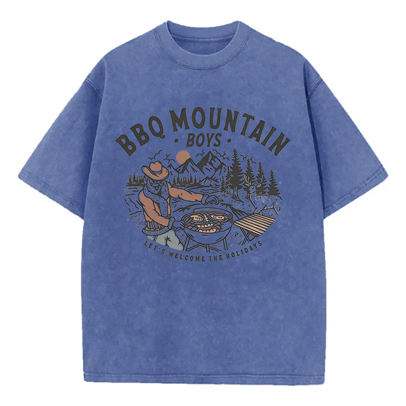BBQ Mountain Boys Unisex Washed T-Shirt