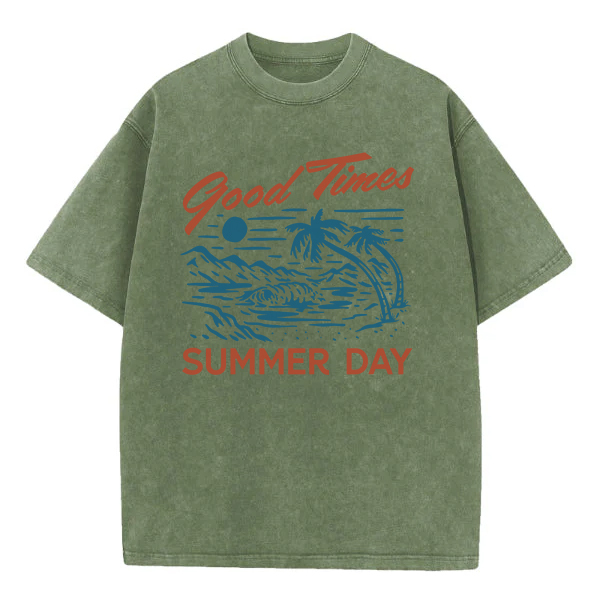 Washed T-Shirt | Good Time Summer Day Washed TEE