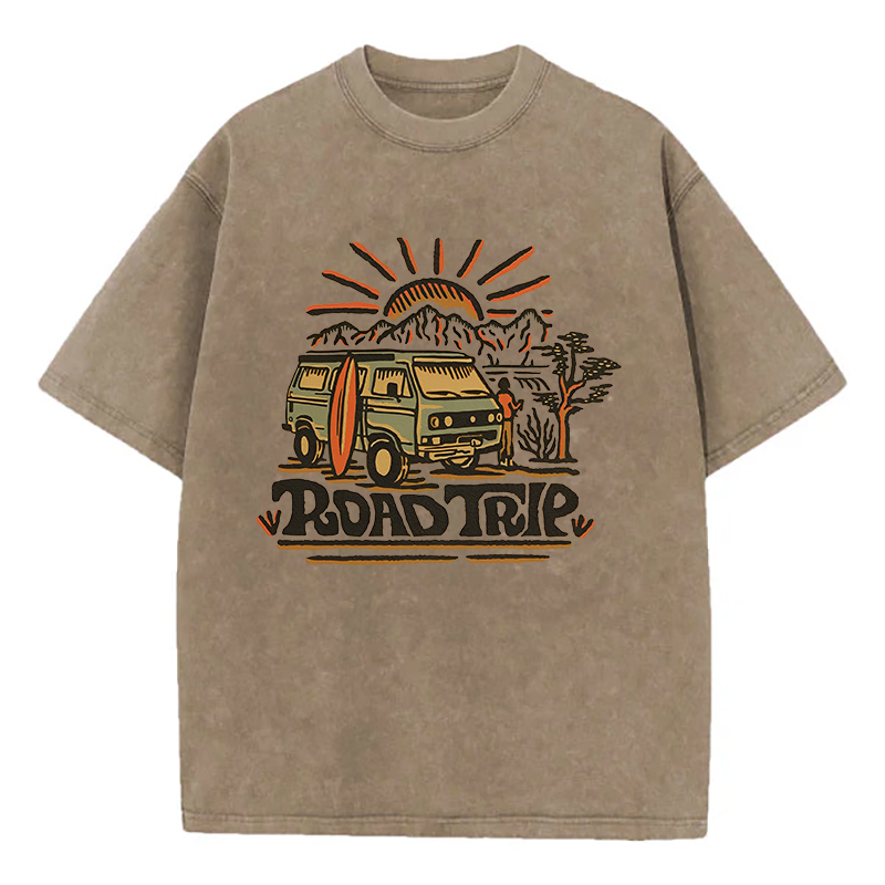 Road Trip Unisex Washed T-Shirt