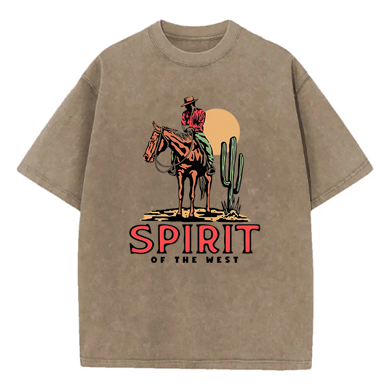 Spirit Of The West Unisex Washed T-Shirt