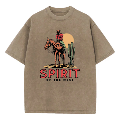 Spirit Of The West Unisex Washed T-Shirt