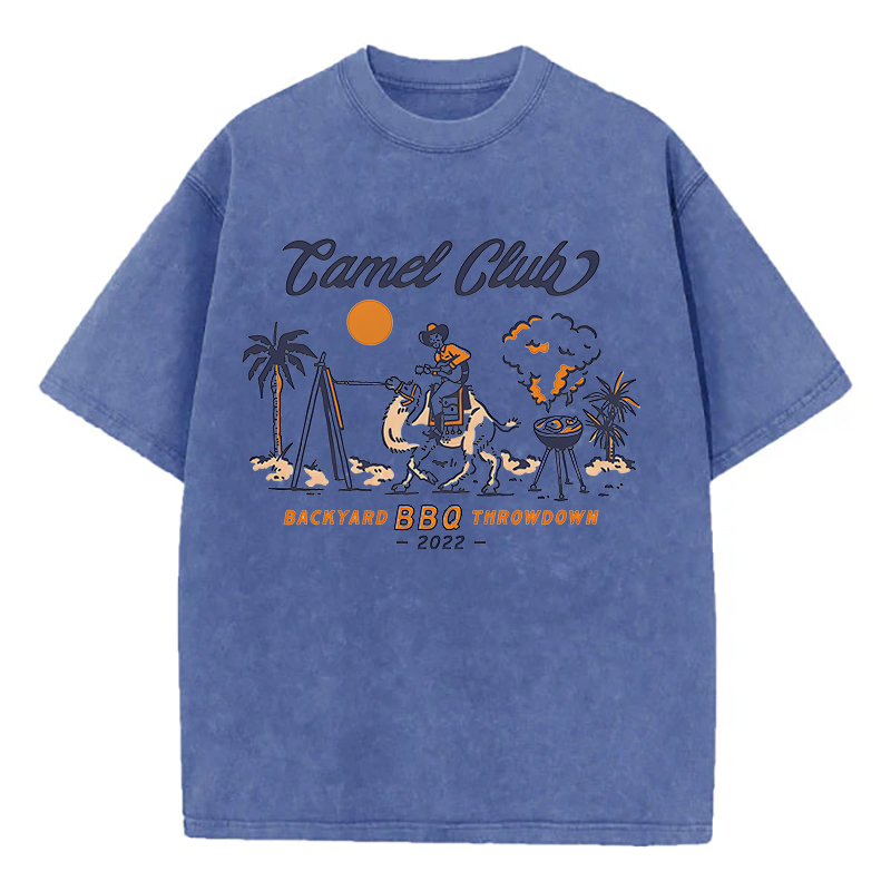 Camel Club Backyard BBQ Throwdown Unisex Washed T-Shirt