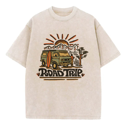 Road Trip Unisex Washed T-Shirt