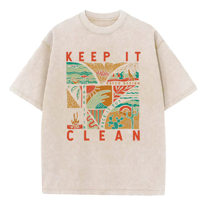 Washed T-Shirt | Keep It Clean Unisex Fit Washed TEE