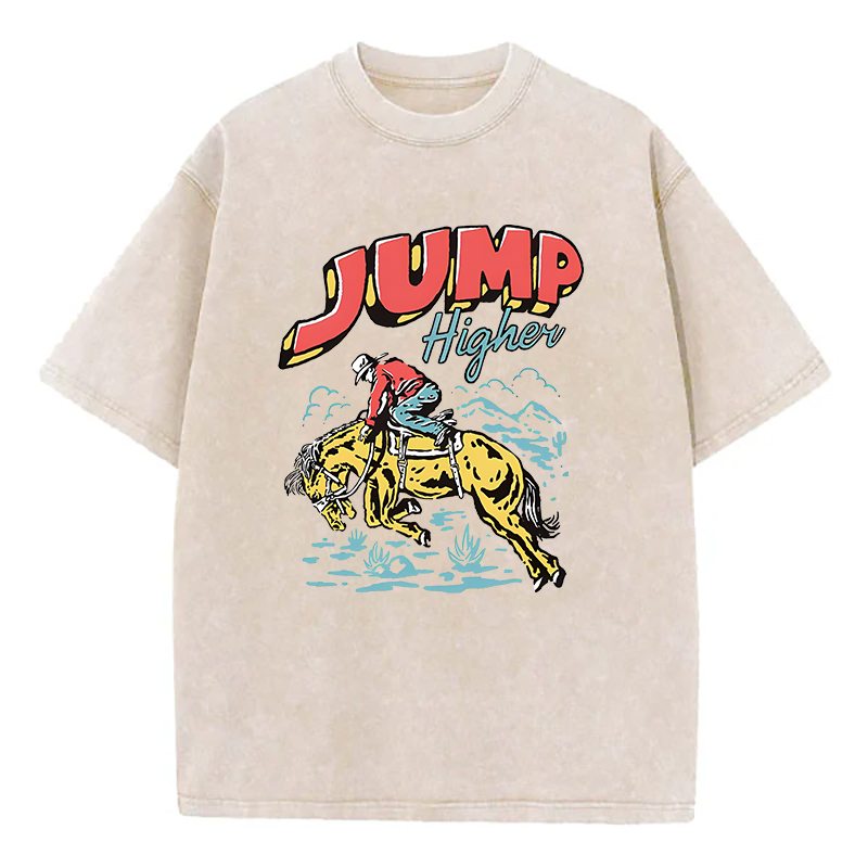 Jump Higher Unisex Washed T-Shirt