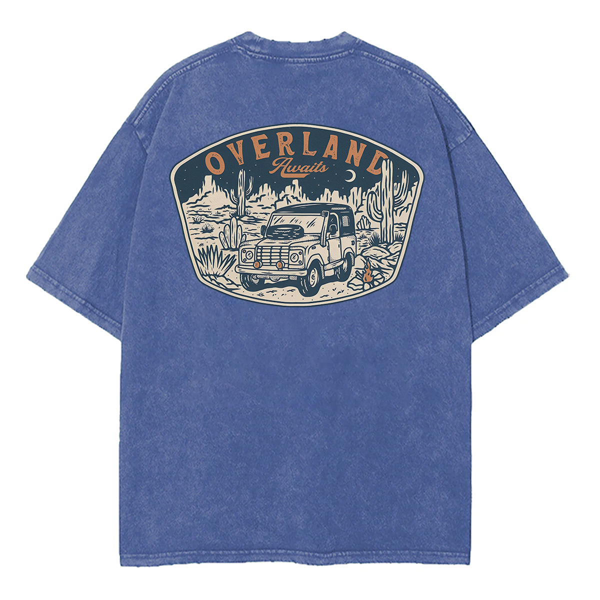 Overland Awaits Unisex Washed T-Shirt (Back Sided)