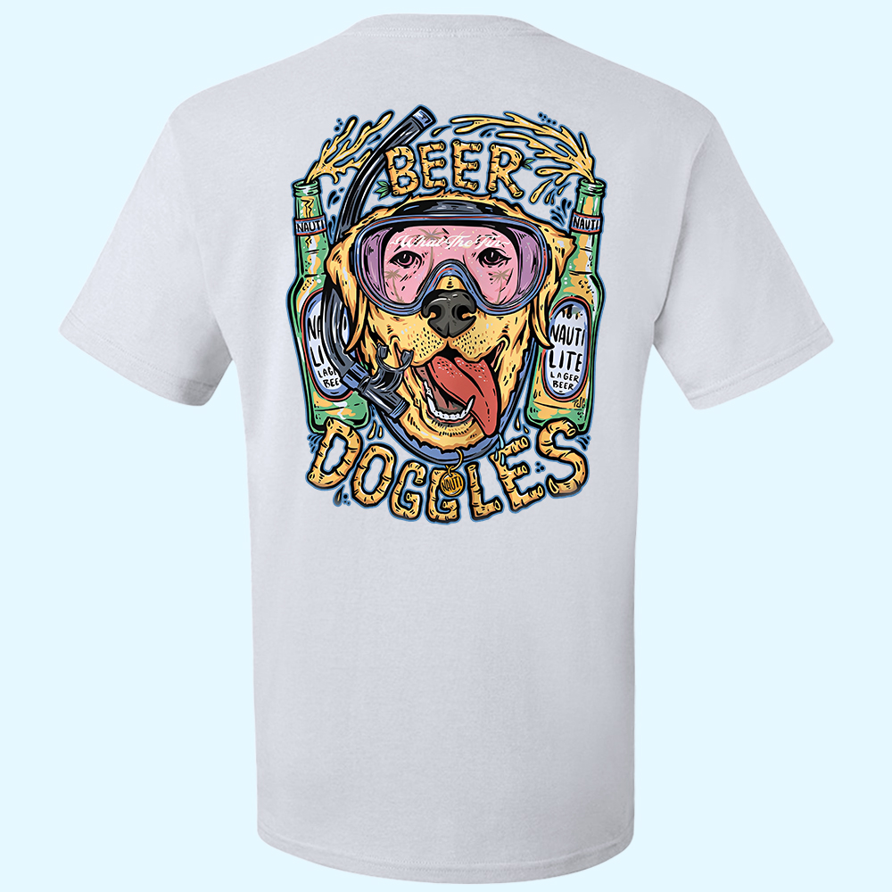 Beer Doggles Print T-shirt