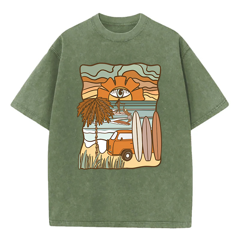 Washed T-Shirt | Landscape Unisex Fit Washed TEE