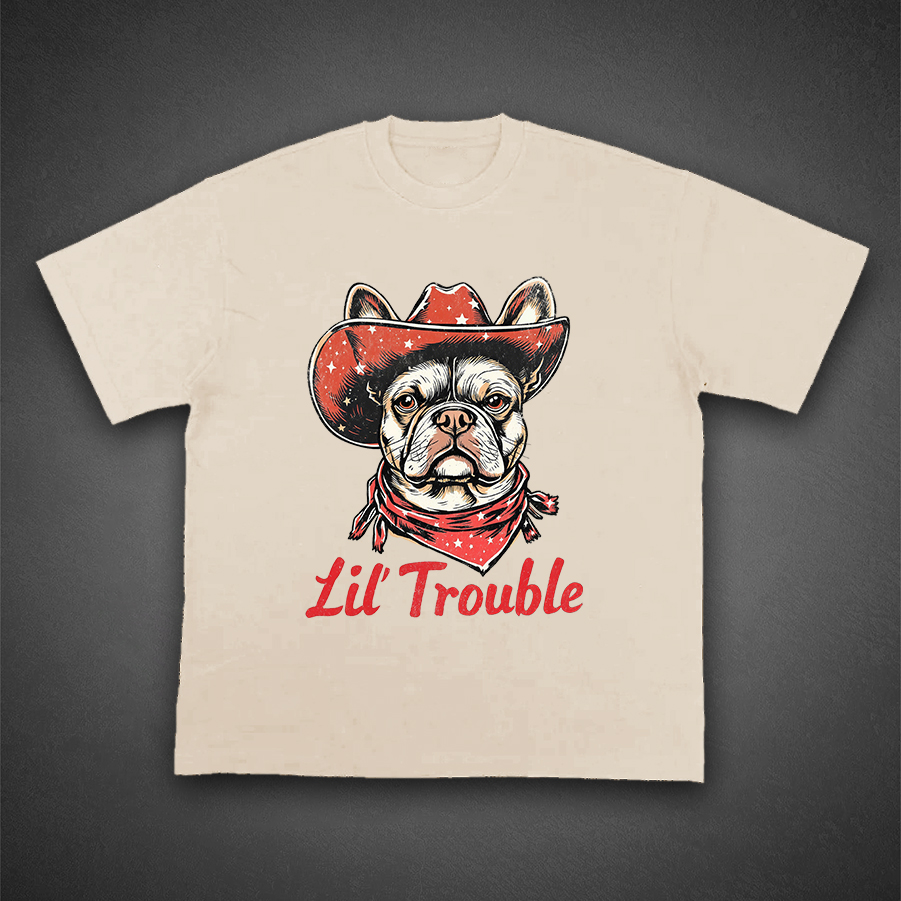 Old West Dog Print T-Shirt