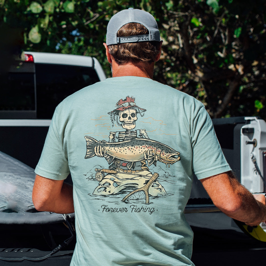 Forever Fishing Printed Men's T-shirt