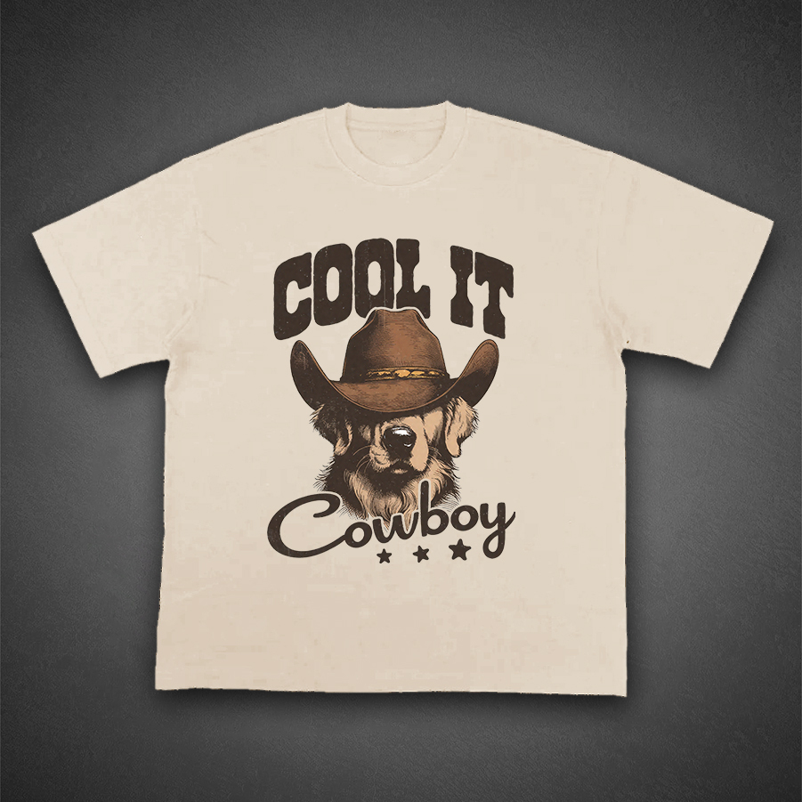 Old West Dog Print T-Shirt