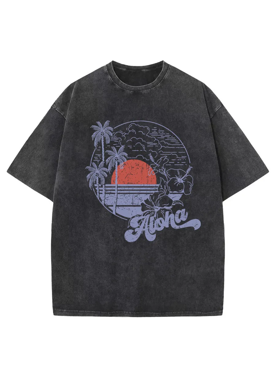 Washed T-Shirt | Aloha Hawaii Unisex Fit Washed TEE