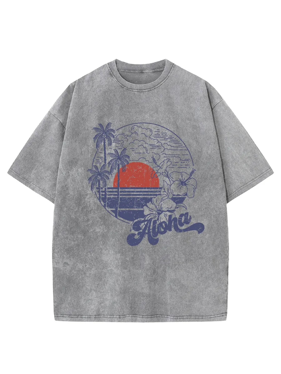Washed T-Shirt | Aloha Hawaii Unisex Fit Washed TEE