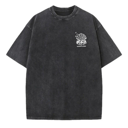 Washed T-Shirt | Good Vibrations Unisex Fit Washed TEE (Double-Sided)