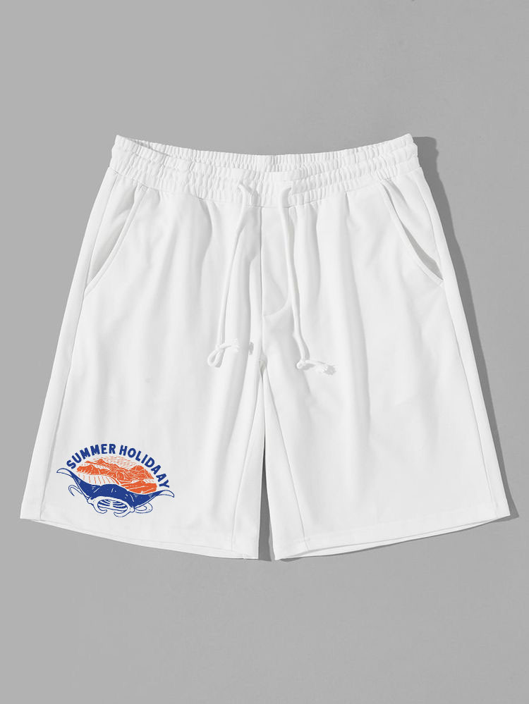 Desert & Horse Print Men's Shorts