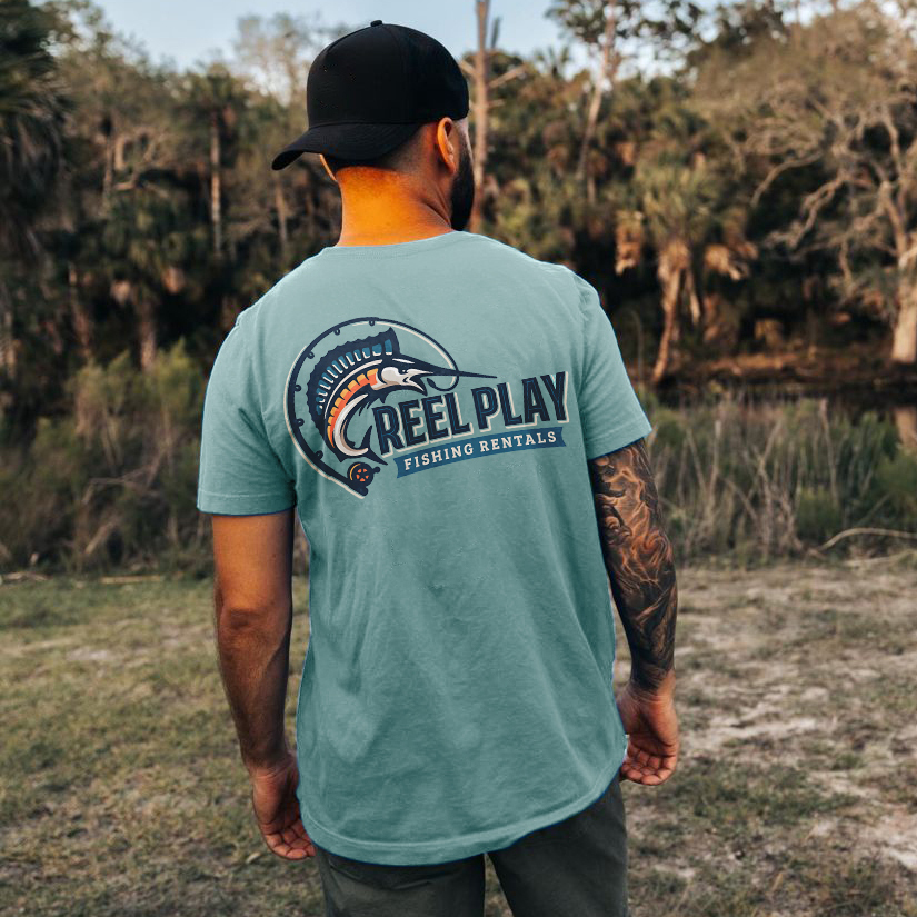 Reel Play Fishing Rentals Printed Men's T-shirt