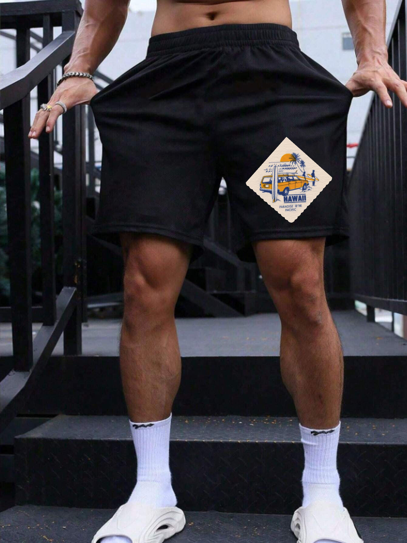 American West Themed Men's Shorts