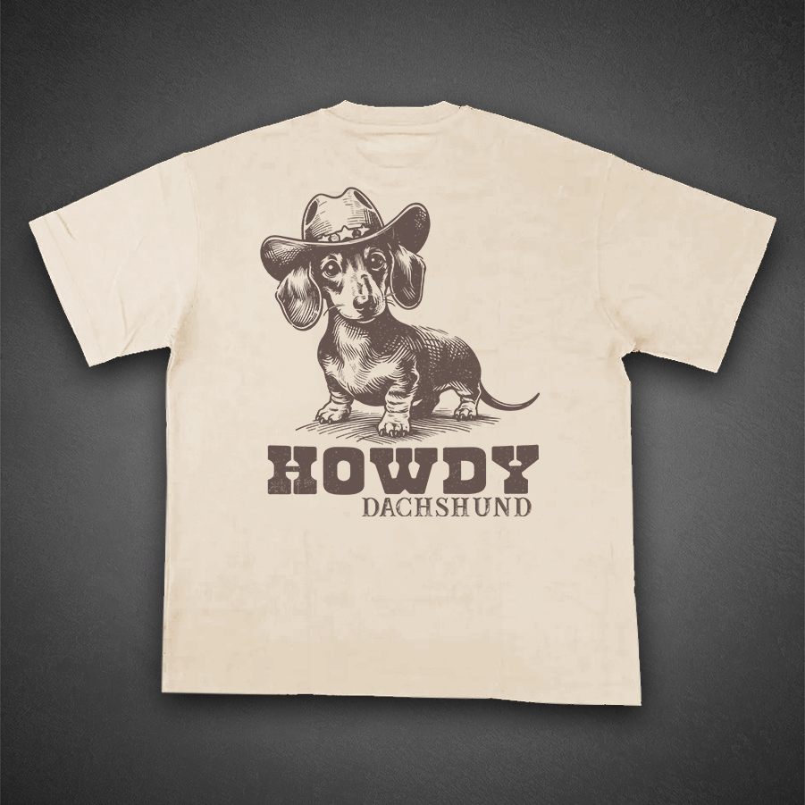 Wild West Howling Dog T-Shirt 