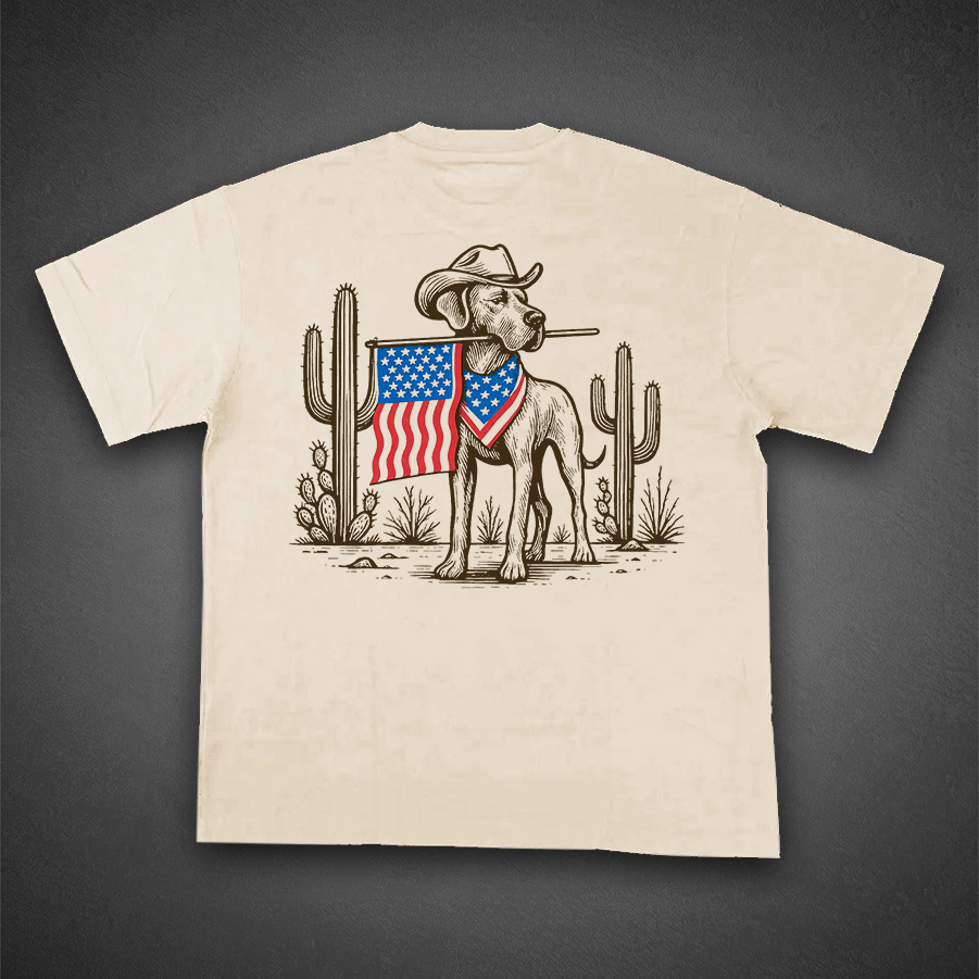 Wild West Howling Dog T-Shirt 