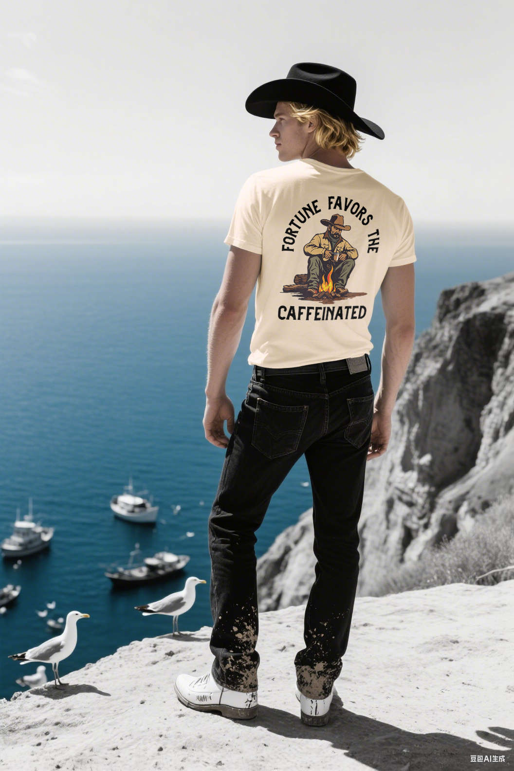 Lone Star Coffee Cowboy Tee