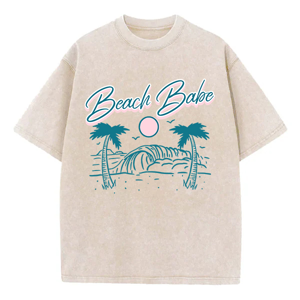 Washed T-Shirt | Beach Babe Unisex Fit Washed TEE