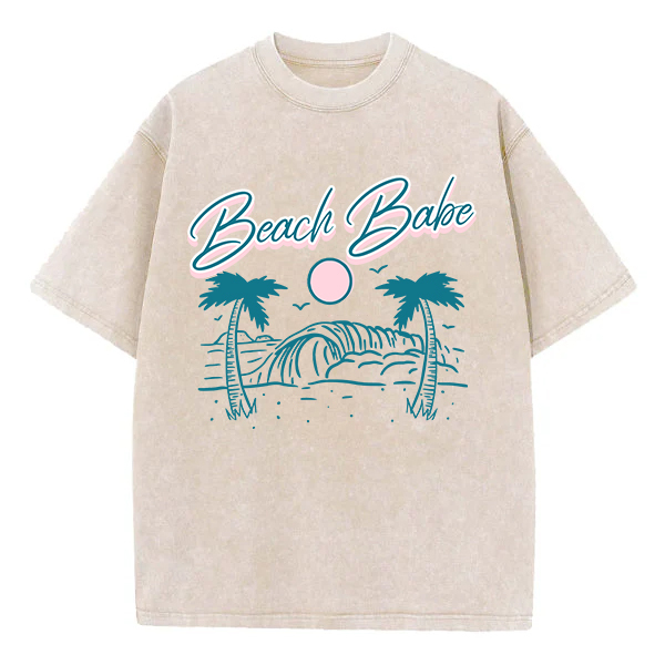 Washed T-Shirt | Beach Babe Unisex Fit Washed TEE