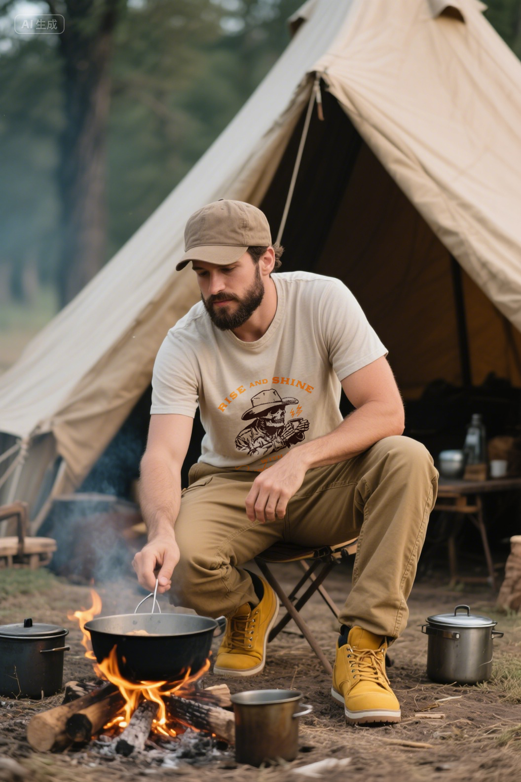 Vintage Western Brew Crew Shirt