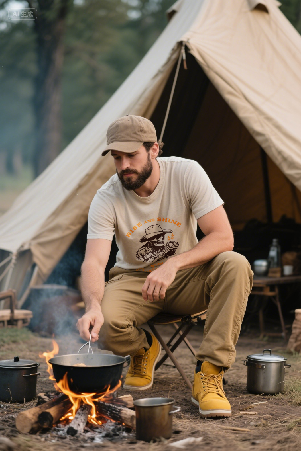 Vintage Western Brew Crew Shirt