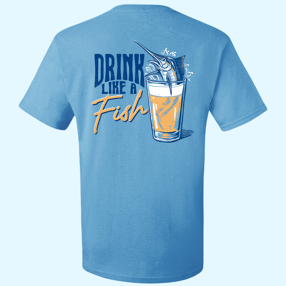 Drink Like A Fish Printed Men's T-shirt